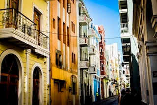 A street in Old Town San Juan Puerto Rico