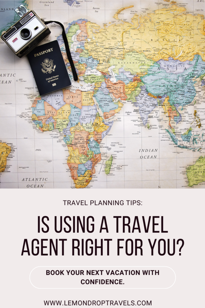 map of the world with passport and camera