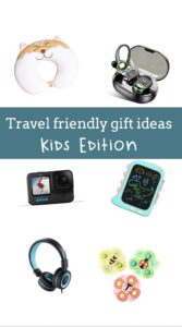Selection of gift ideas for children that would be useful when traveling.
