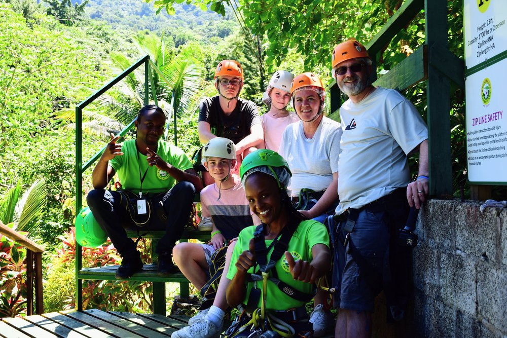 group of people in the jungle
